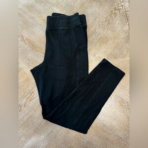 D&Co Active Black Leggings Medium Waist 30” Inseam 28” High Rise Cotton